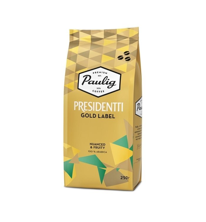 Кофе в зернах Paulig Presidentti Gold Label (Президентти ГолдЛейбл) 250г