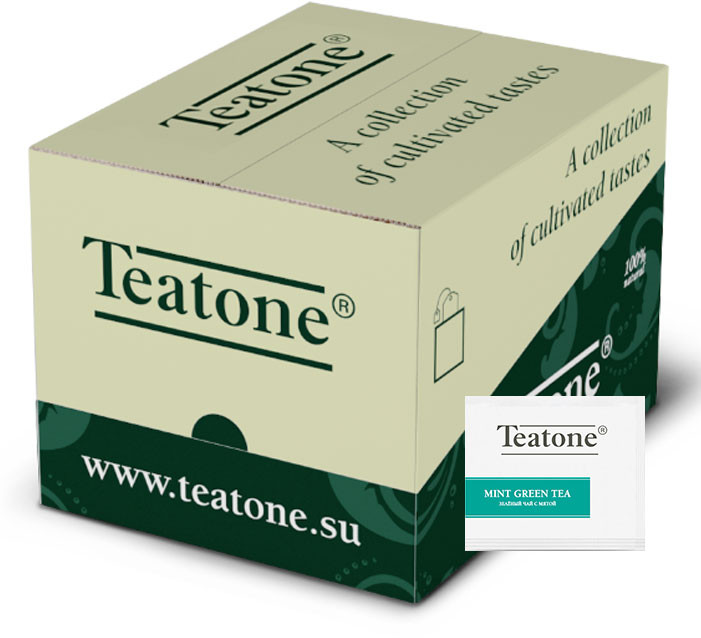 Чай Teatone Mint Green Tea (Чай зеленый с ароматом мяты) в пакетиках 300шт