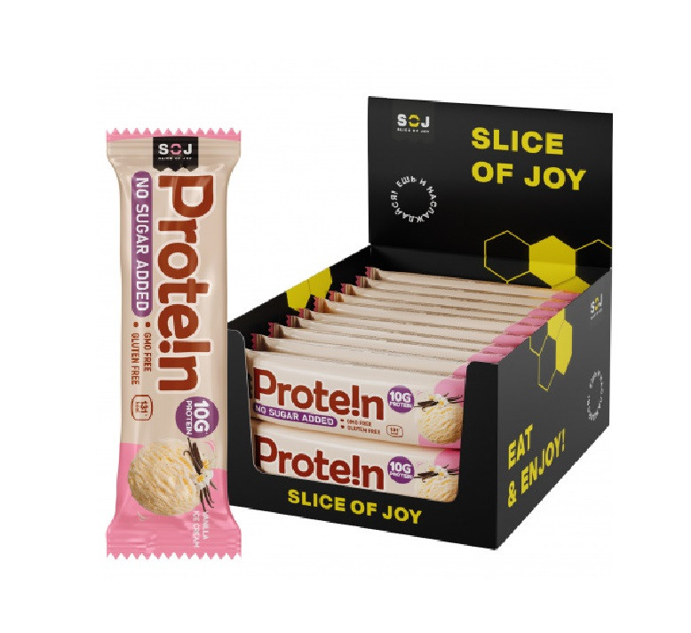 SOJ Protein bar ванильное мороженое, 40г.
