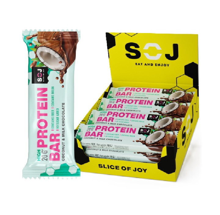 SOJ Protein bar с кокосом, 40г
