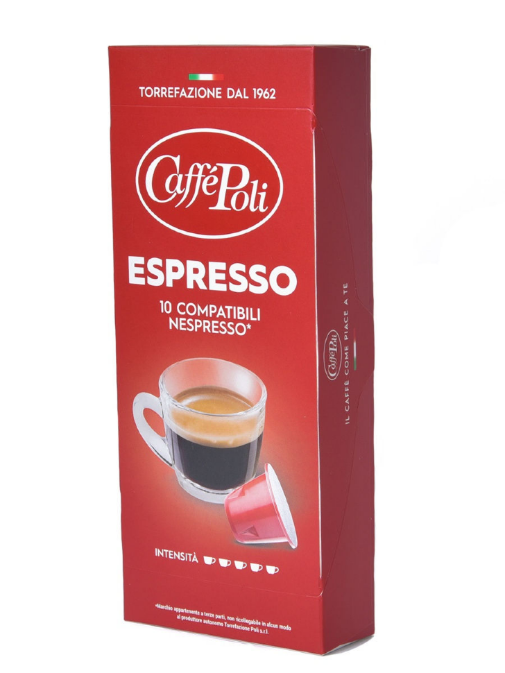 Кофе в капсулах Caffe Poli Espresso (Эспрессо) стандарта Nespresso, 10шт