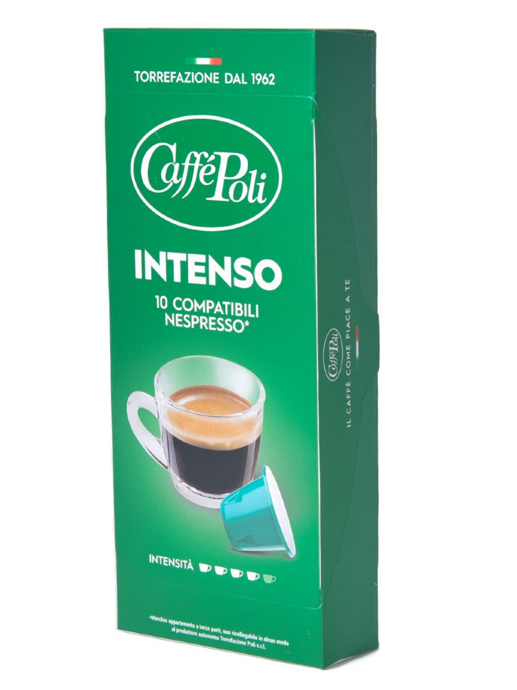 Кофе в капсулах Caffe Poli Intenso (Интенсо) стандарта Nespresso, 10шт
