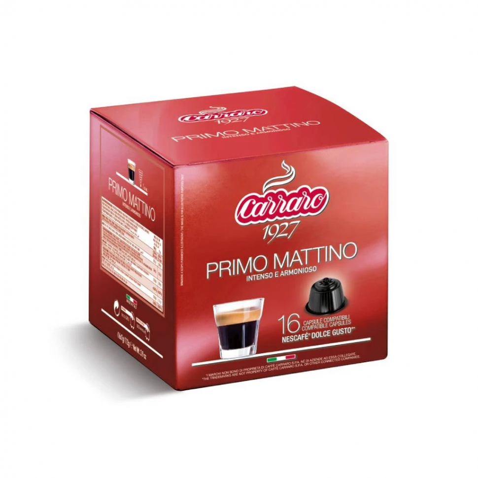Кофе в капсулах Кофе Carraro Dolce Gusto Primo Mattino, капсулы, 16 шт