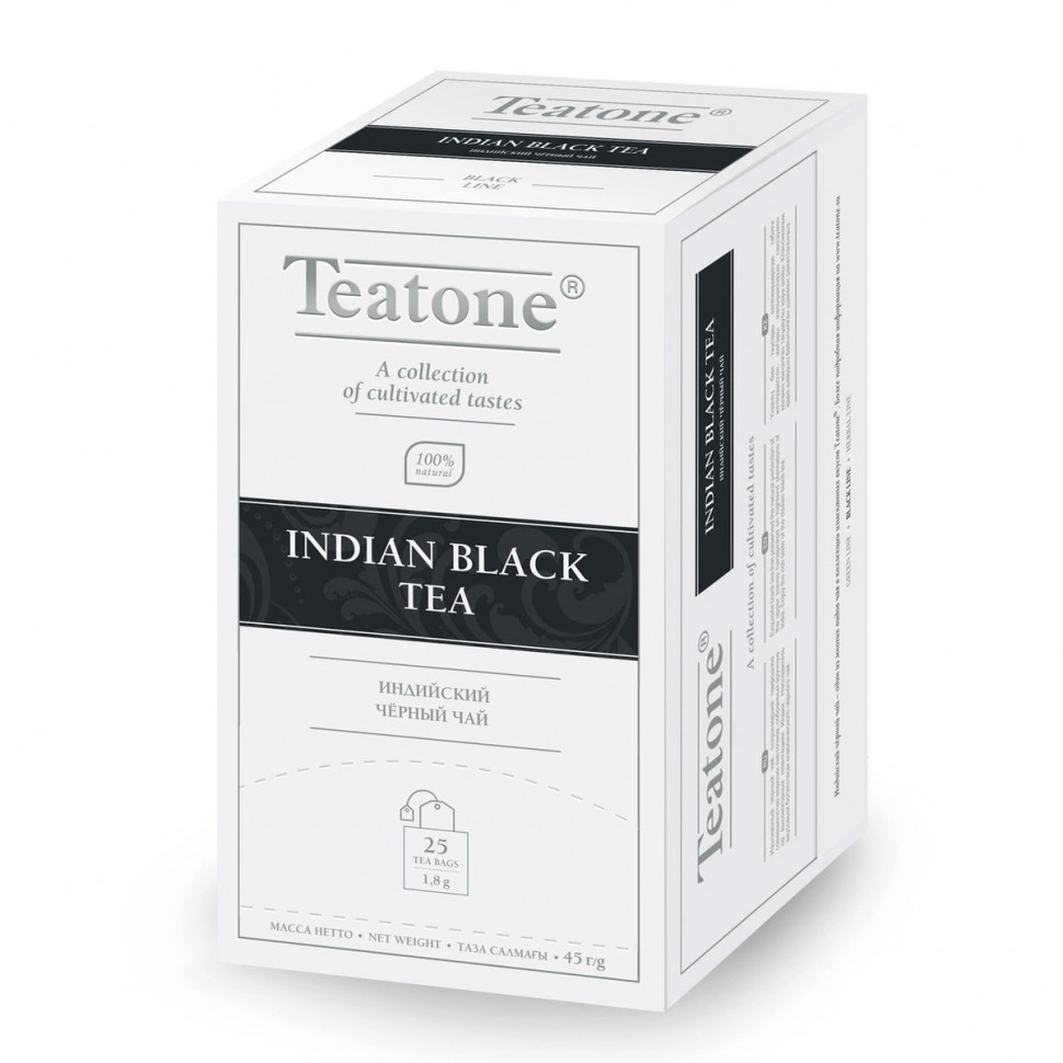 Чай Teatone Indian Black Tea (Черный индийский чай) в пакетиках, 25шт.