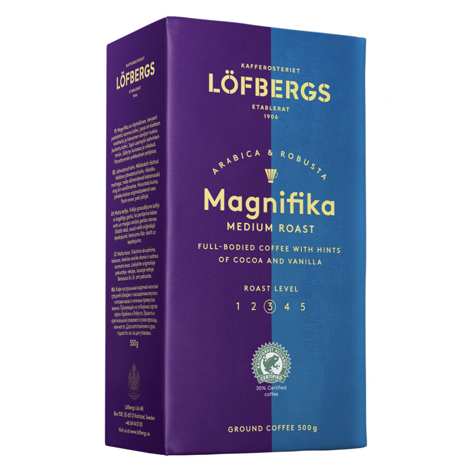 Кофе молотый Löfbergs Magnifika (Магнифика), молотый, 500г