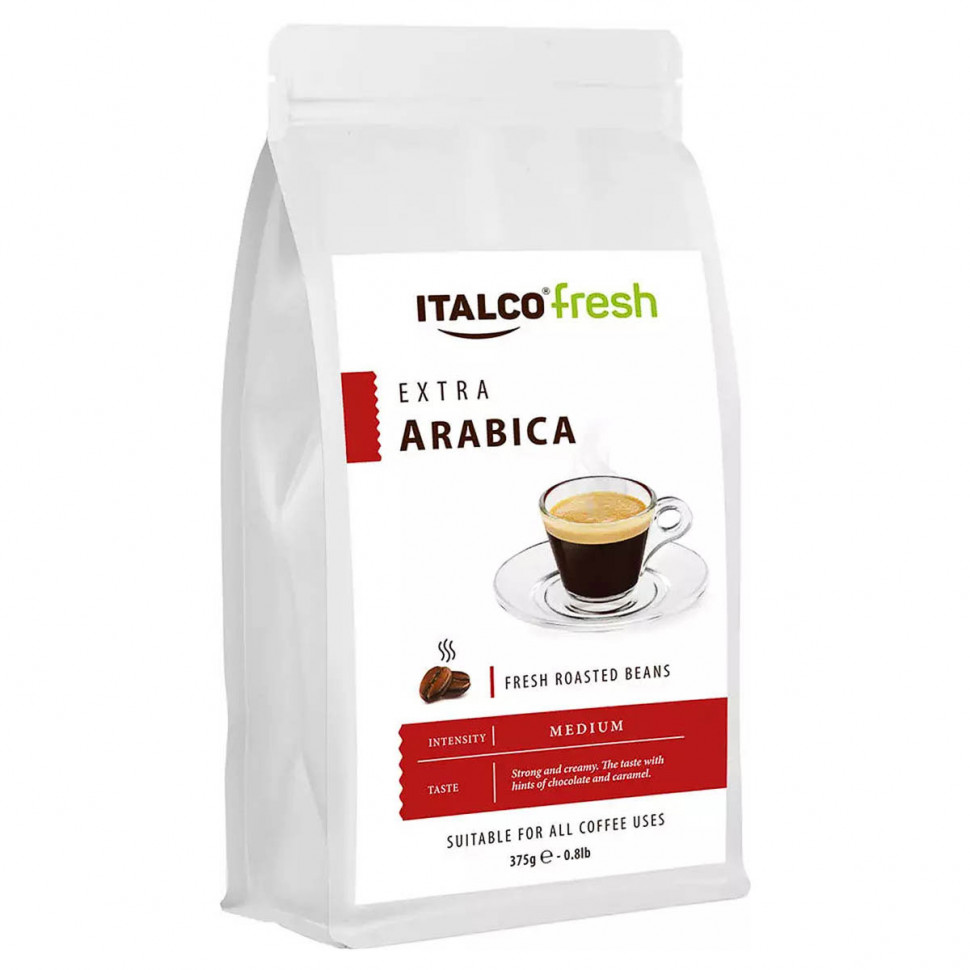 Кофе в зернах Italco Arabica Extra (Арабика Экстра), в зернах, 375г
