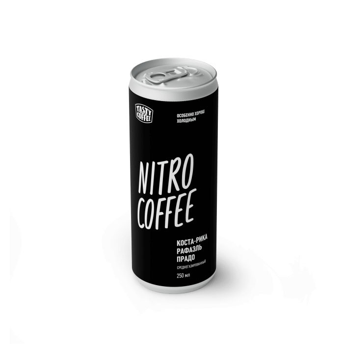 Кофе Tasty Coffee "Nitro coffee" (Нитро кофе), готовый напиток в ж/б, 250мл