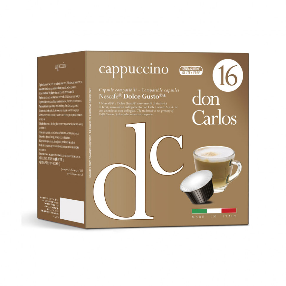 Кофе в капсулах Don Carlos Cappucino, стандарта Dolce Gusto, 16шт