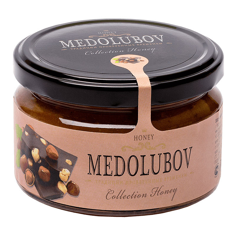 Крем-мёд Медолюбов с Фундуком и Шоколадом, 250мл