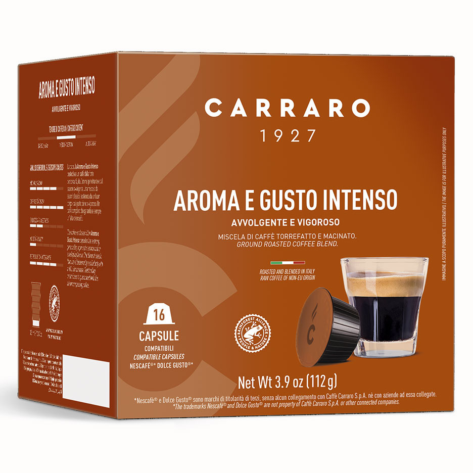 Кофе в капсулах Carraro Aroma E Gusto Intenso, стандарта Dolce Gusto, 16шт