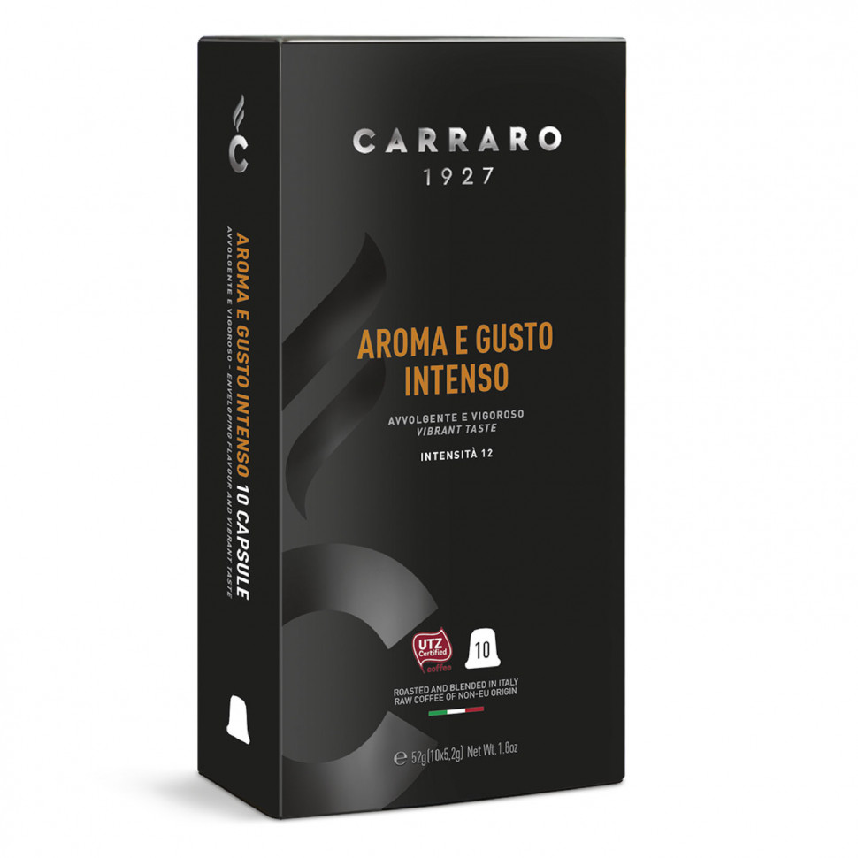 Кофе в капсулах Carraro Aroma E Gusto Intenso, стандарта Nespresso, 10шт