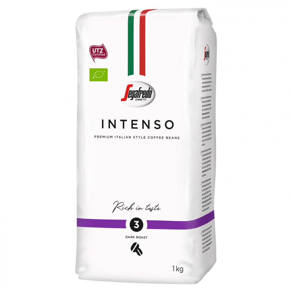 Кофе в зернах Segafredo Intenso Organic (Интенсо Органик), в зернах, 1кг