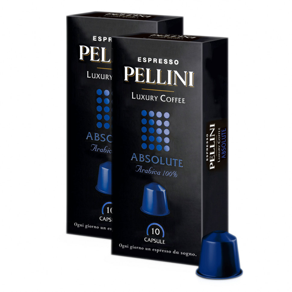 Кофе в капсулах Pellini Absolute (Абсолют) стандарта Nespresso, 2x10шт