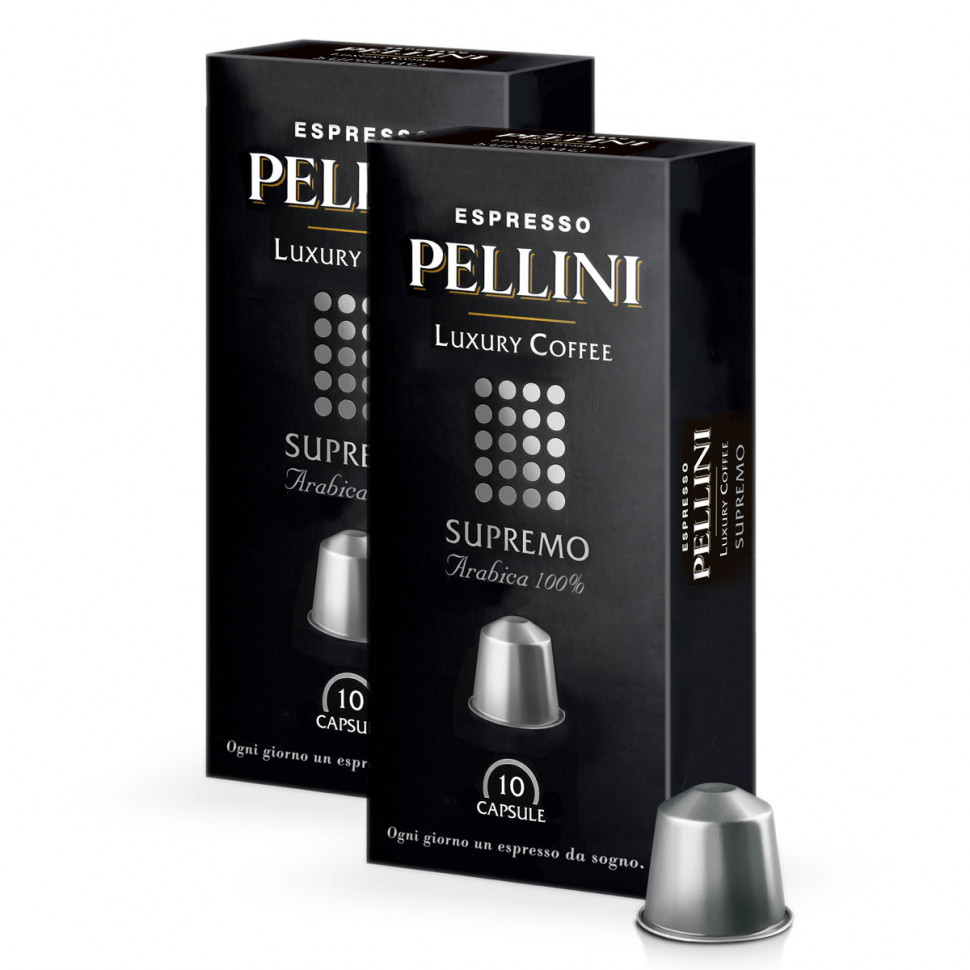 Кофе в капсулах Pellini Supremo (Супремо) стандарта Nespresso, 2x10шт