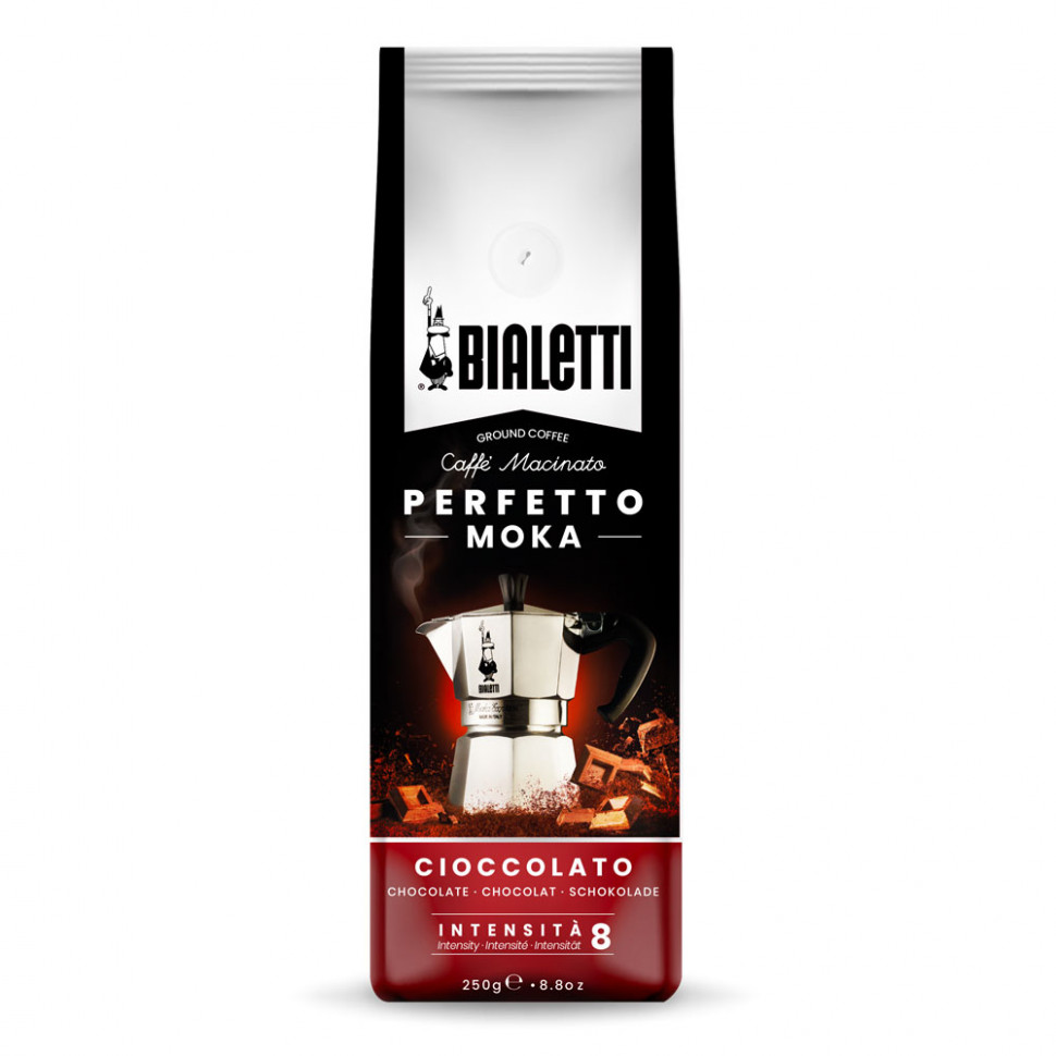 Кофе молотый Bialetti Perfetto Moka Cioccolato, молотый, в/у, 250г