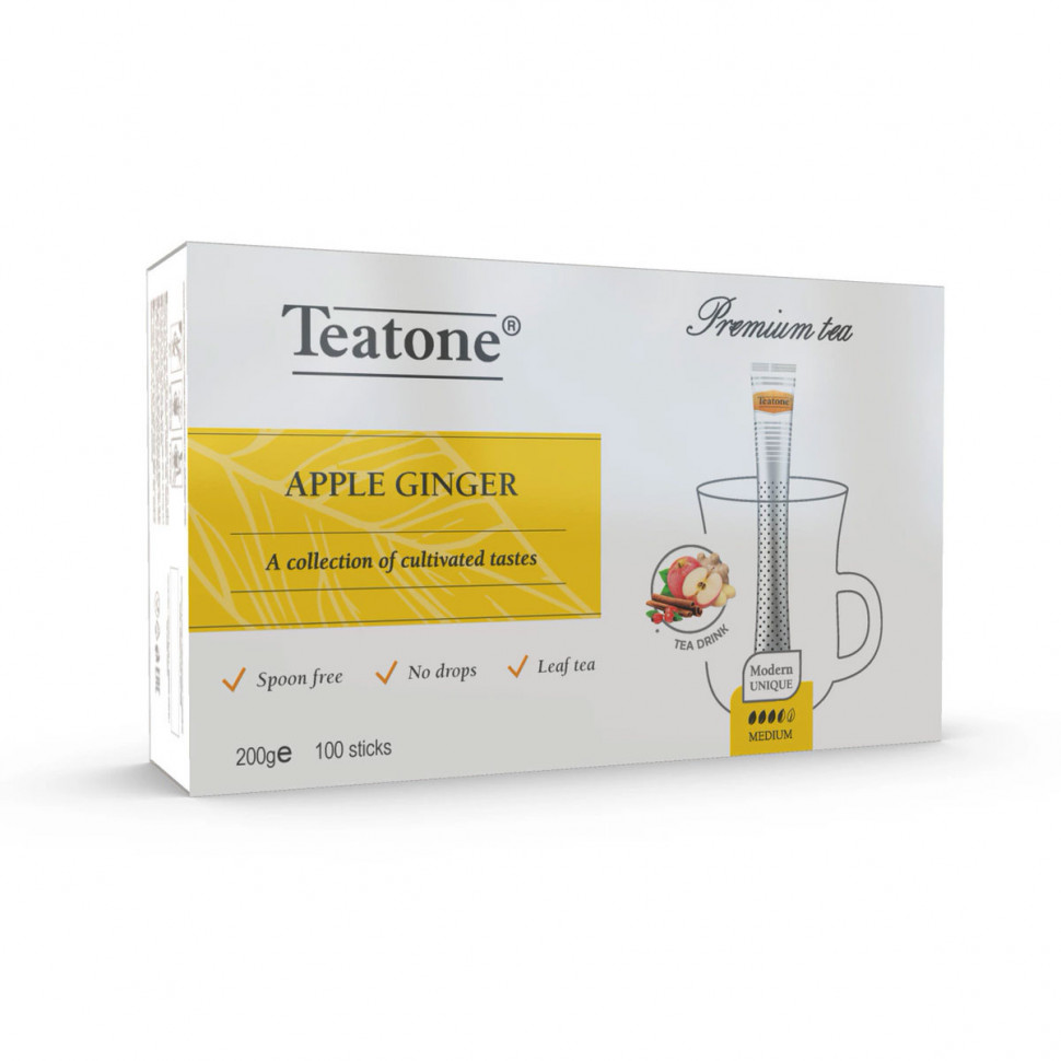 Чай Teatone Apple Ginger (Яблоко имбирь) в стиках, 100шт