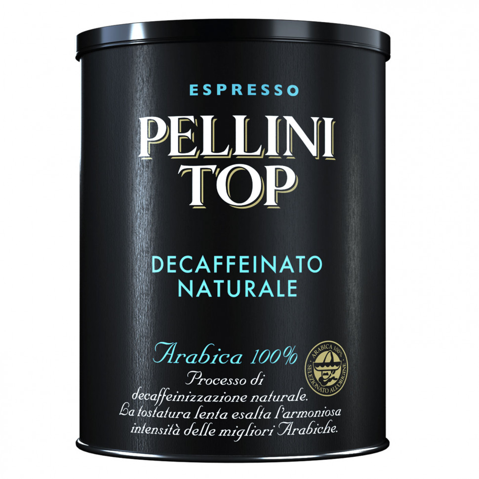 Кофе молотый Pellini Top Decaffeinato Naturale (Топ без кофеина) молотый, ж/б, 250г