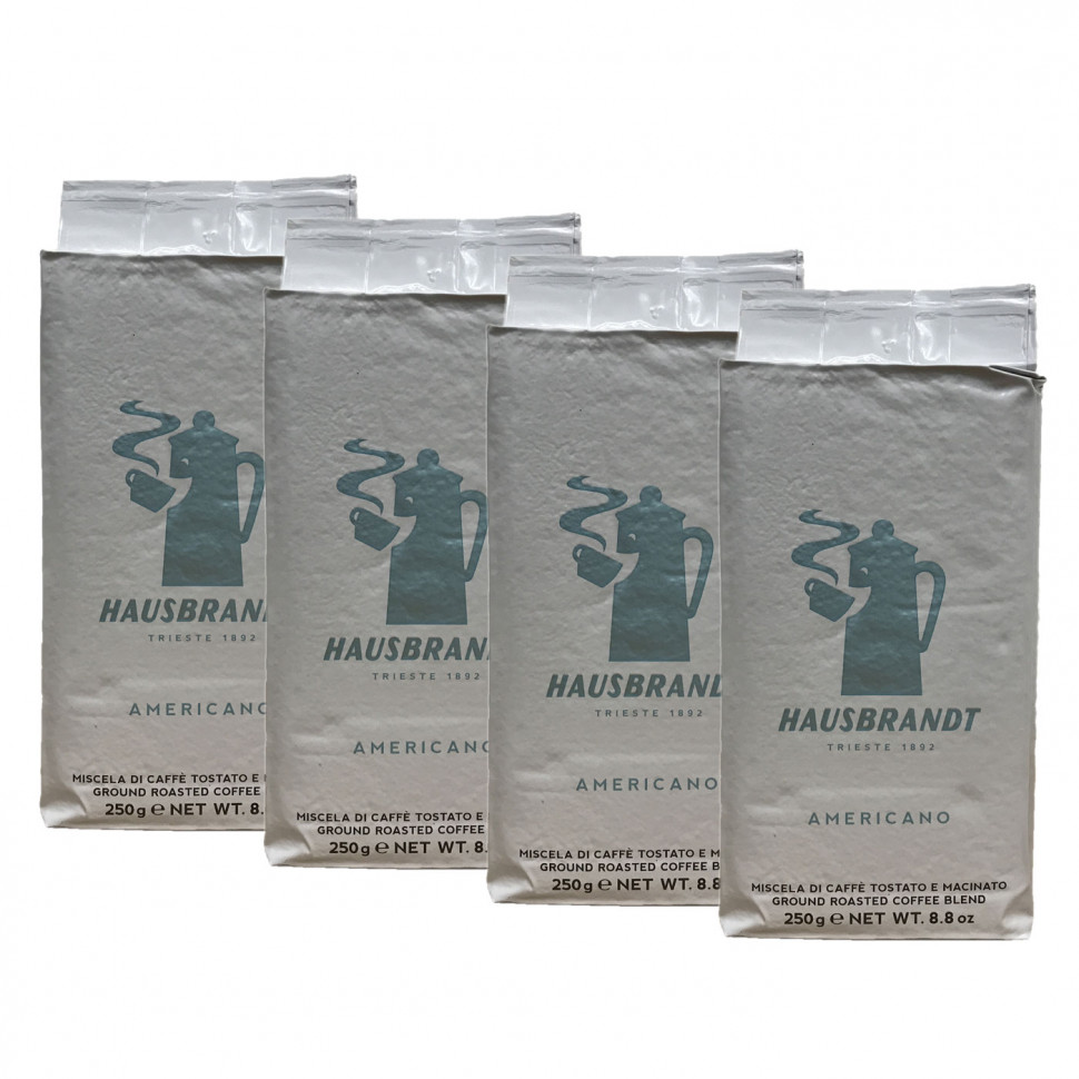 Кофе молотый Hausbrandt Americano (Хаузбрандт Американо), молотый, в/у, 4x250г