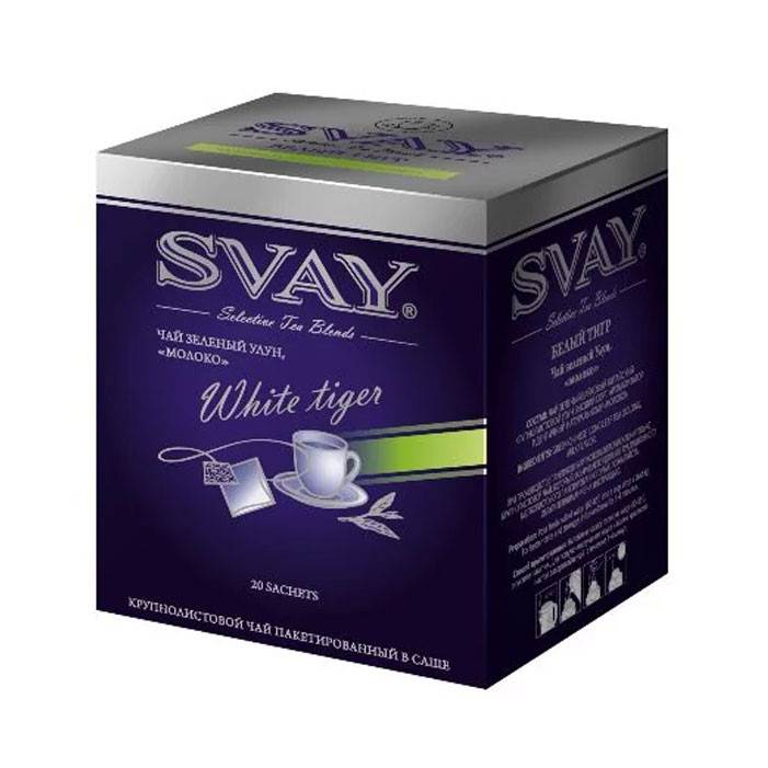 Чай Svay White Tiger (Белый тигр) в пакетиках, 20шт