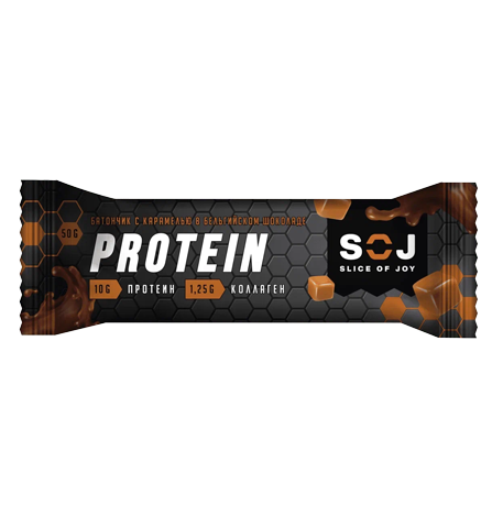 Протеиновый батончик с соленой карамелью Protein SOJ, 50г.