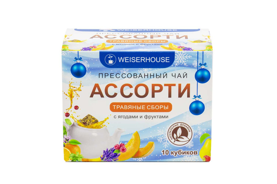 Чай Weiserhouse Чайное ассорти кубики, травяной листовой прессованный, 10шт