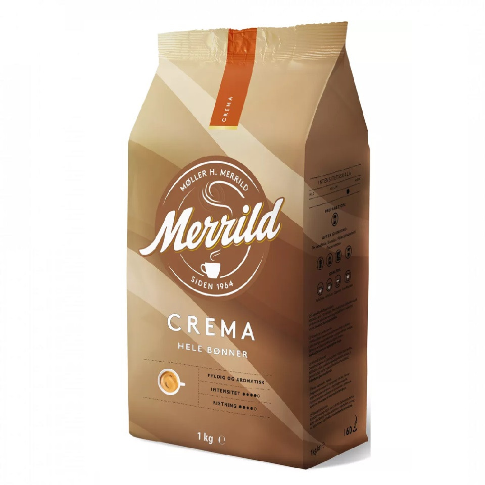 Кофе в зернах Merrild Crema (Крема), в зернах, 1кг