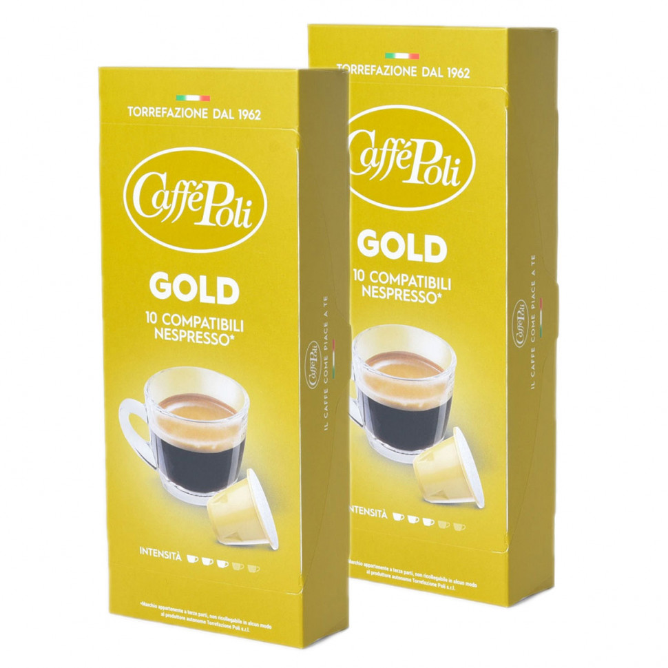Кофе в капсулах Caffe Poli Gold (Голд) стандарта Nespresso, 2x10шт