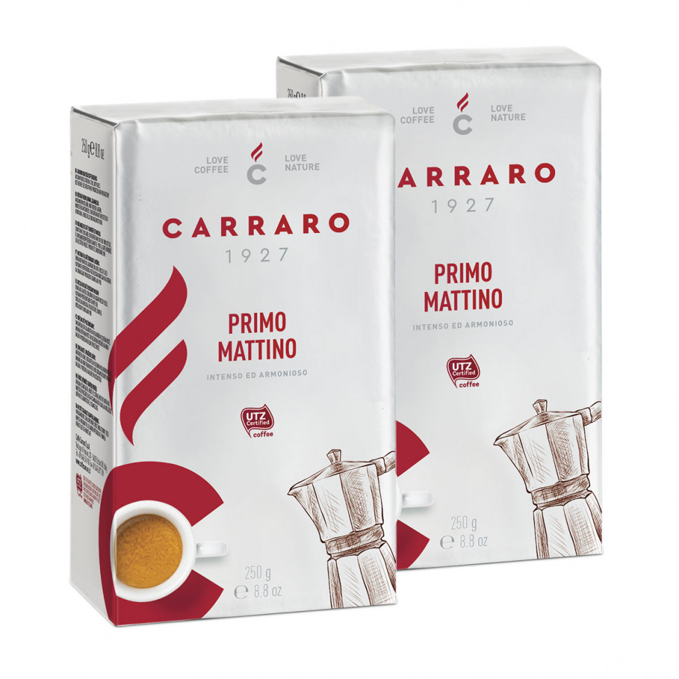 Кофе молотый Carraro Primo Mattino (Примо Маттино) 2x250г