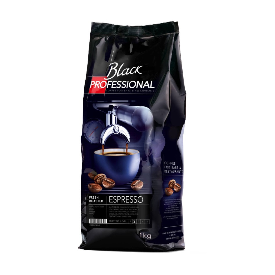 Кофе в зернах Black Professional Espresso (Эспрессо), в зернах, 1кг