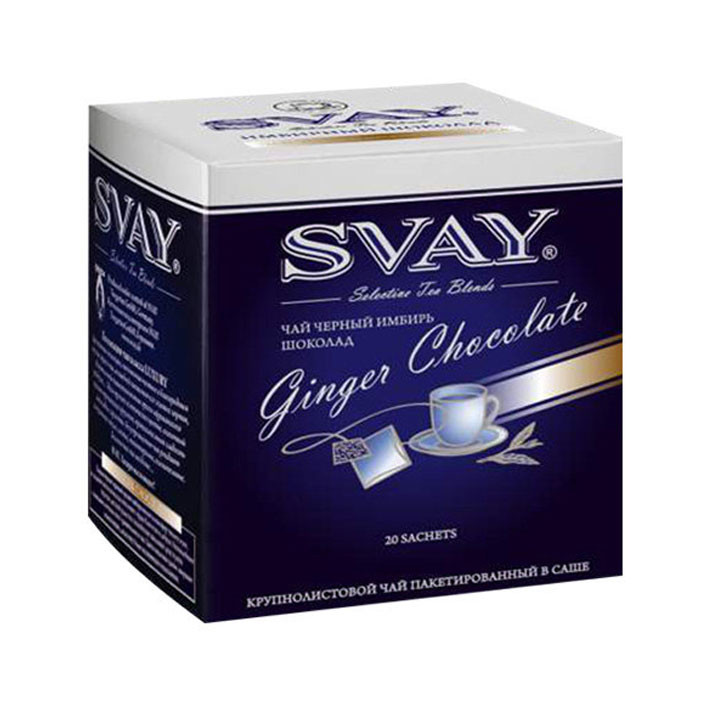 Чай Svay Ginger Chocolate (Имбирный шоколад) в пакетиках, 20шт