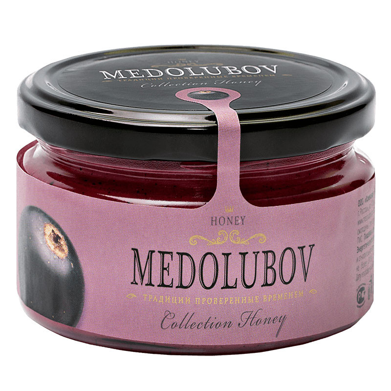Крем-мёд Медолюбов с Черной смородиной, 250мл