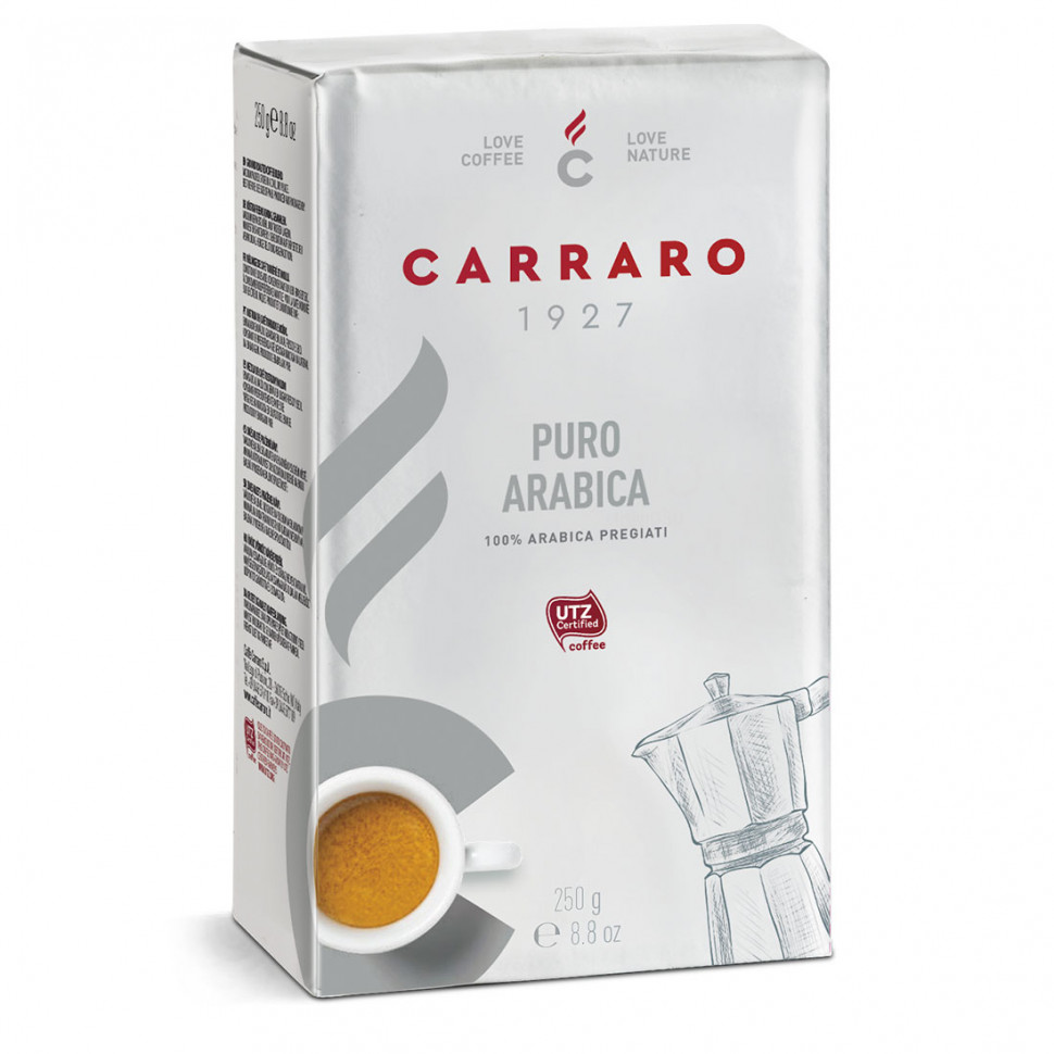 Кофе молотый Carraro Puro Arabica (Пуро Арабика) 250г