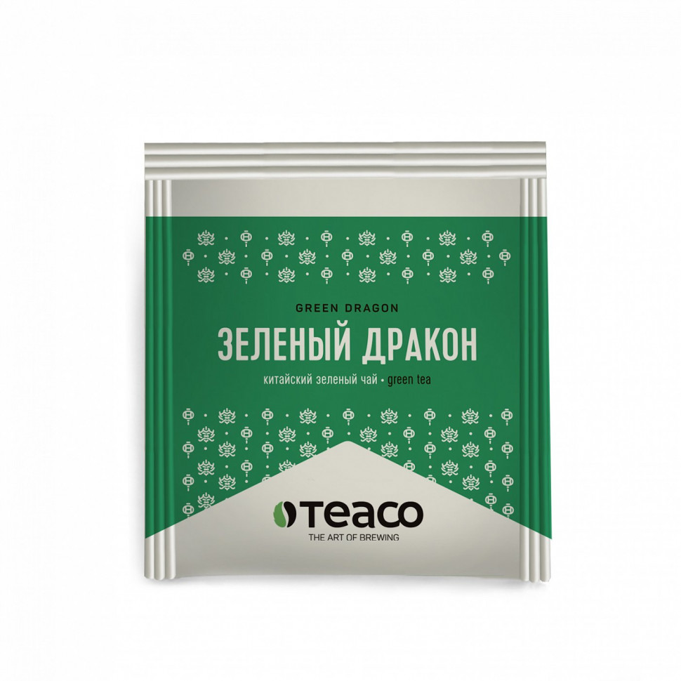Чай Teaco Зеленый Дракон, зеленый, в пакетиках, 150шт