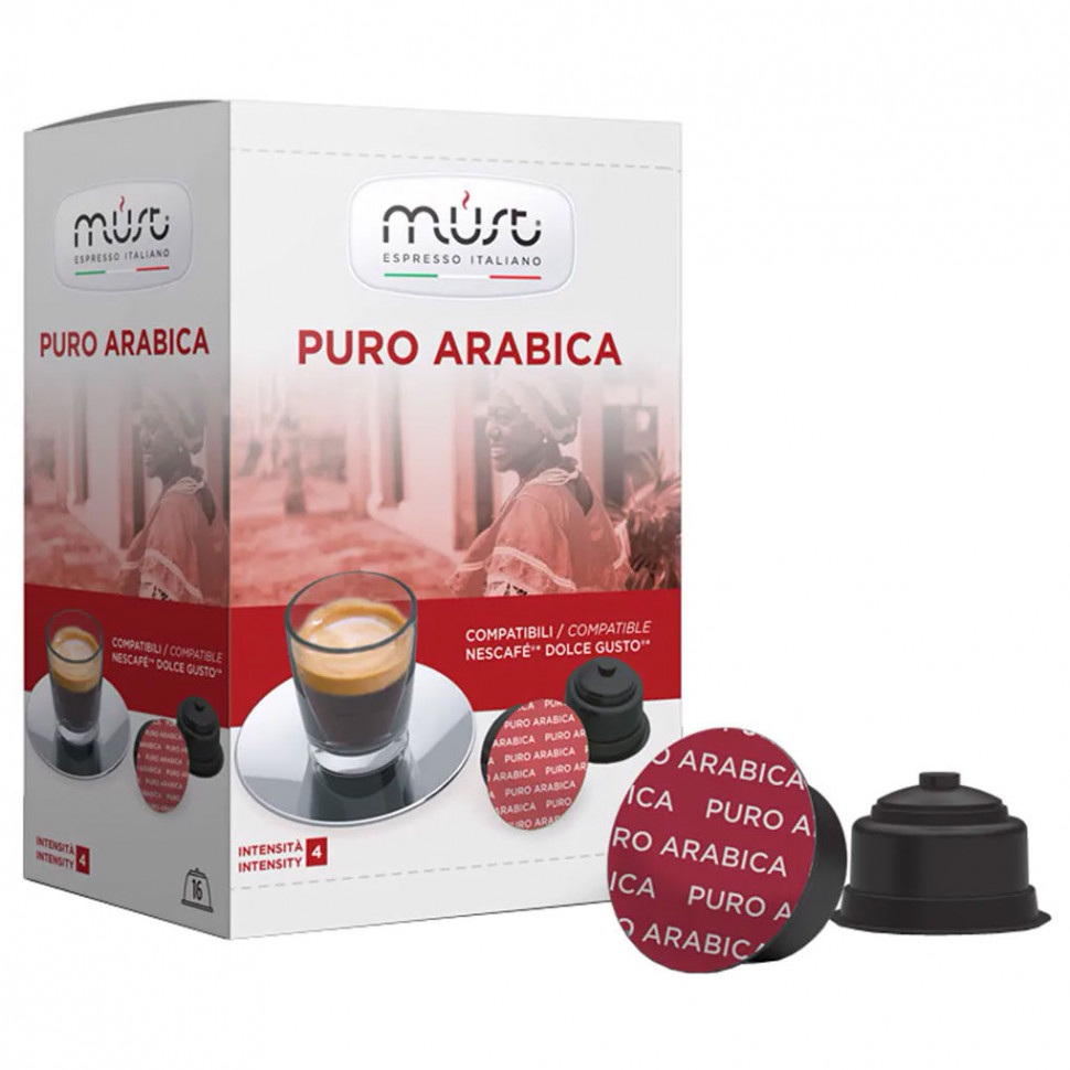Кофе в капсулах MUST Puro Arabica, стандарта Dolce Gusto, 16шт