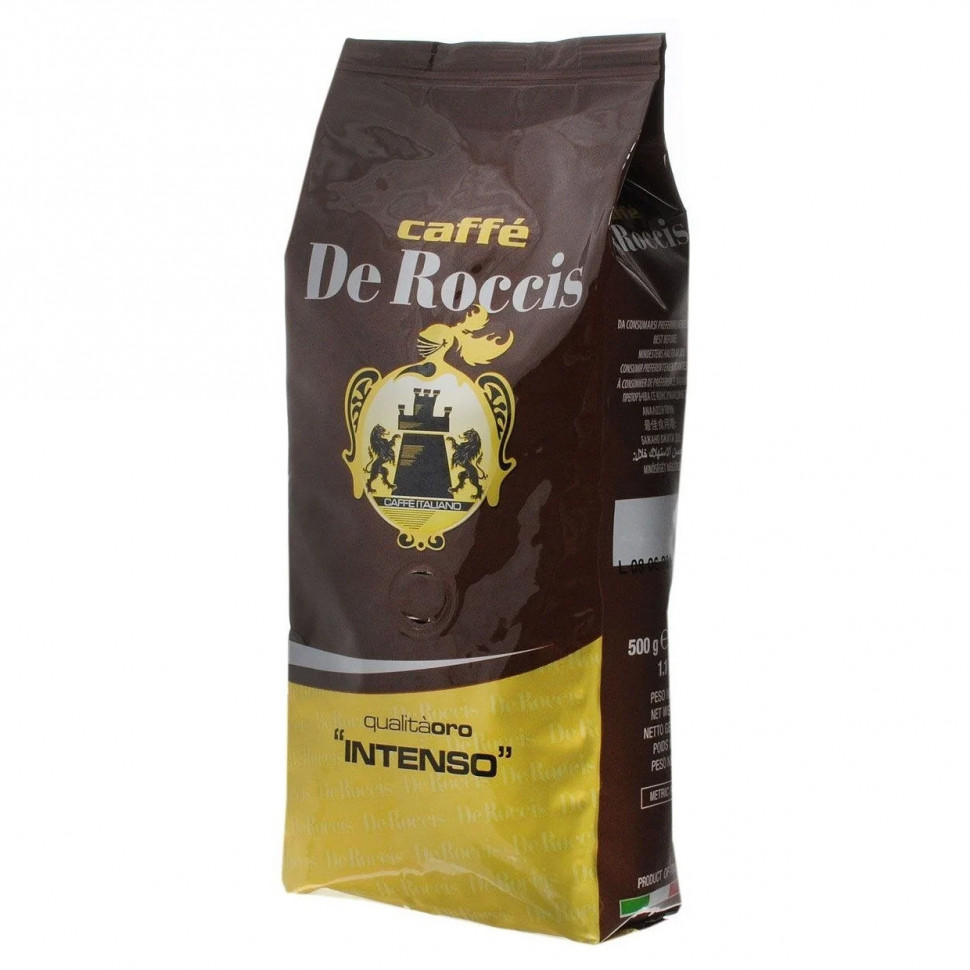 Кофе в зернах De Roccis Qualita Oro Intenso (Интенсо), в зернах, 1кг