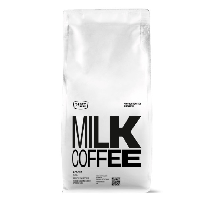 Кофе в зернах Tasty Coffee Брауни, эспрессо-смесь, в зернах, 1кг
