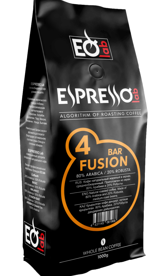Кофе в зернах EspressoLab №4 Fusion Bar (Фьюжн Бар) 1кг