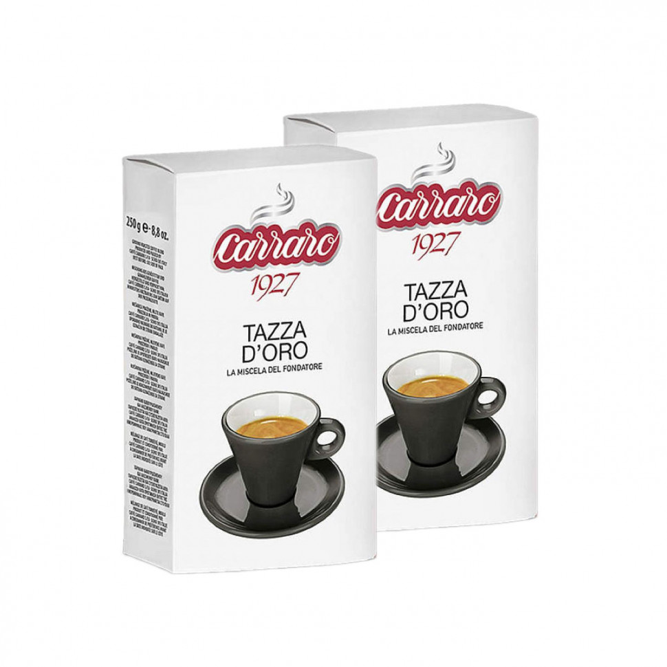 Кофе молотый Carraro Tazza D'oro (Тазза Д'оро) молотый, 2x250г