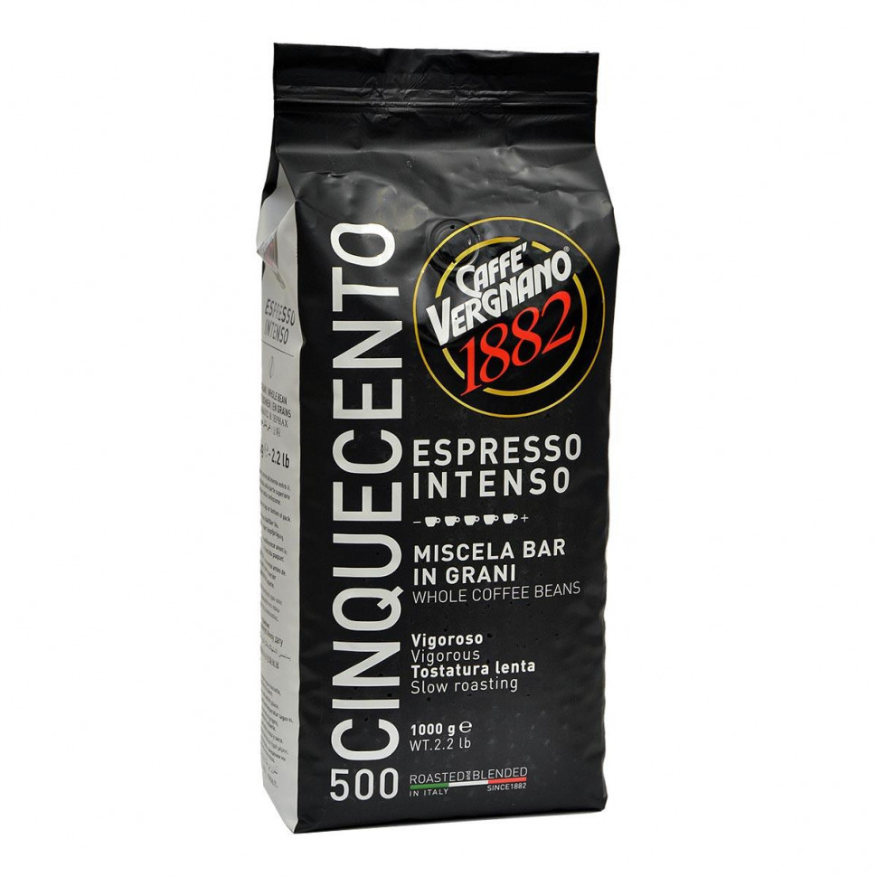Кофе в зернах Vergnano Cinquecento Espresso Intenso 500 (Эспрессо Интенсо), в зернах, 1кг