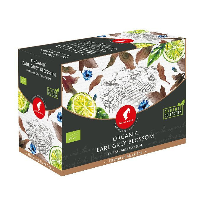 Чай Julius Meinl Earl Grey Blossom Bio (Эрл Грей Нежный Цветок), на чайник, в пакетиках, 20шт