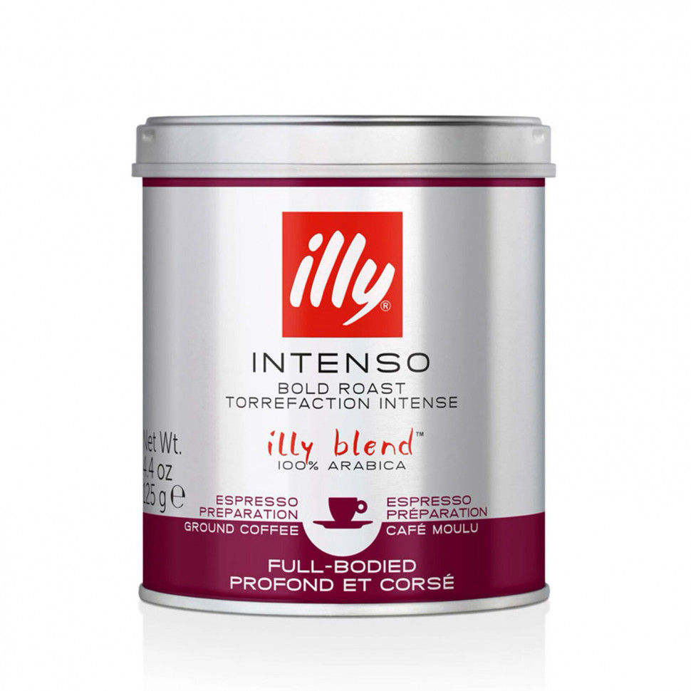 Кофе молотый illy Intenso (Интенсо) темной обжарки, 125г