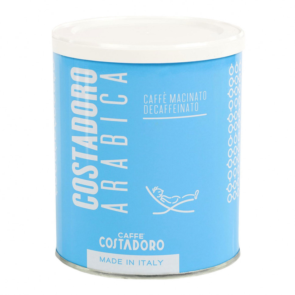 Кофе молотый Costadoro Arabica Decaffeinato (Арабика без кофеина) молотый,  ж/б, 250г