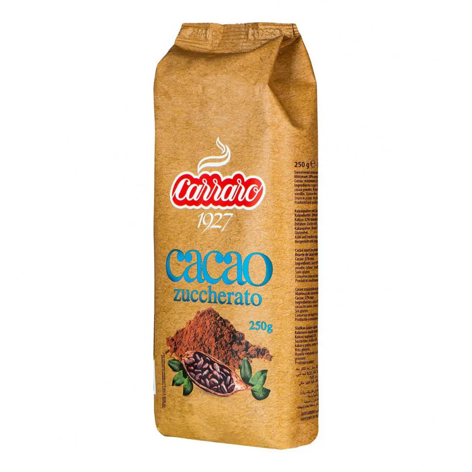 Какао Carraro Cacao Zuccherato (Какао с сахаром), 250г
