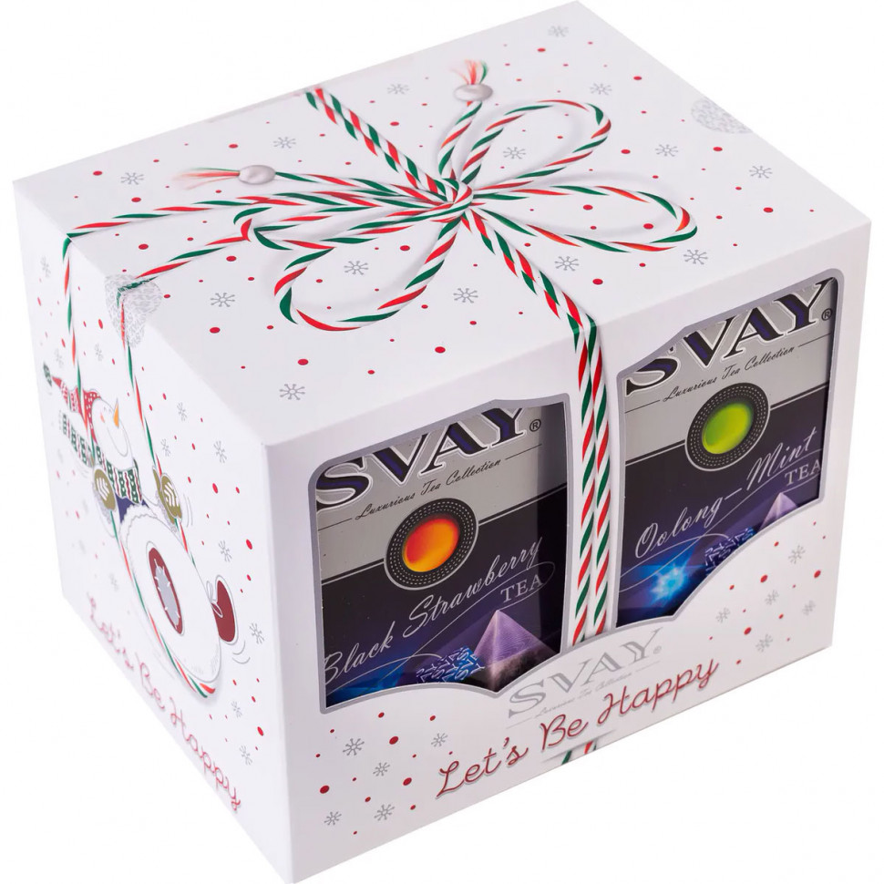Чай Svay LET'S BE HAPPY, подарочный набор чая в пирамидках, 4x20