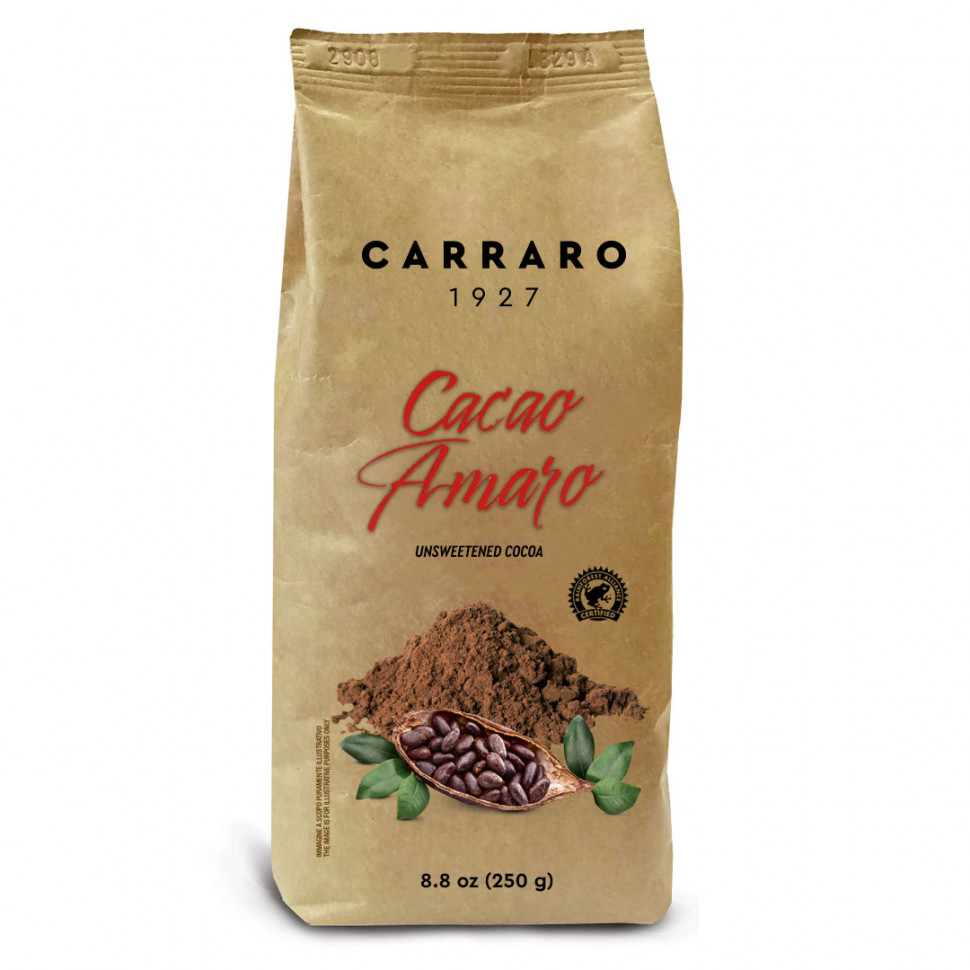 Какао Carraro Cacao Amaro (Какао Амаро), крафт пакет, 250г