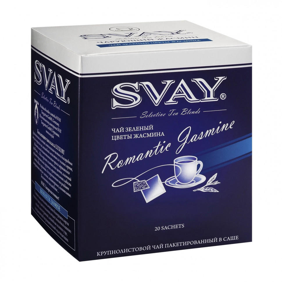 Чай Svay Romantic Jasmine (Чарующий жасмин) в пакетиках, 20шт