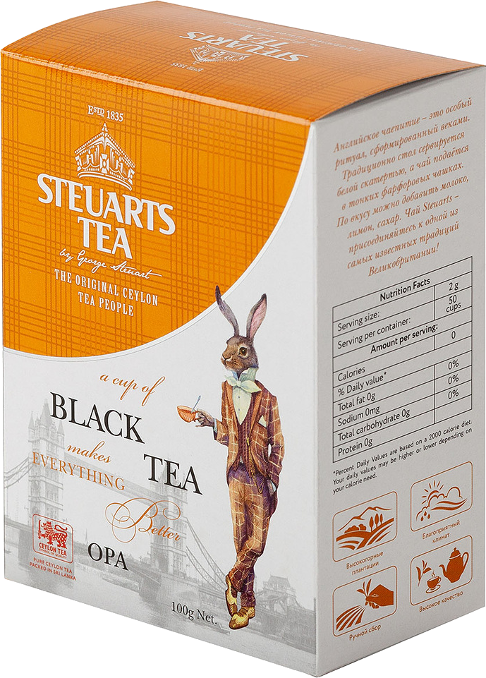 Чай Steuarts OPA, черный листовой, 100г