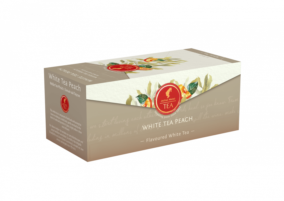 Чай Julius Meinl White Tea Peach (Белый чай персиковый) в пакетиках 25шт
