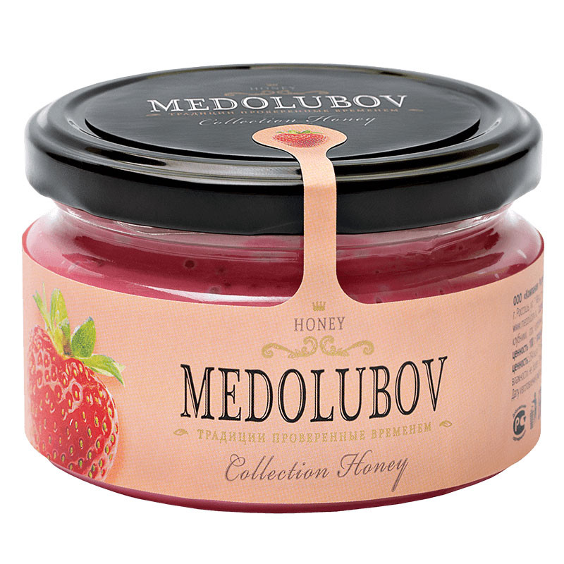 Крем-мёд Медолюбов с Клубникой, 250 мл