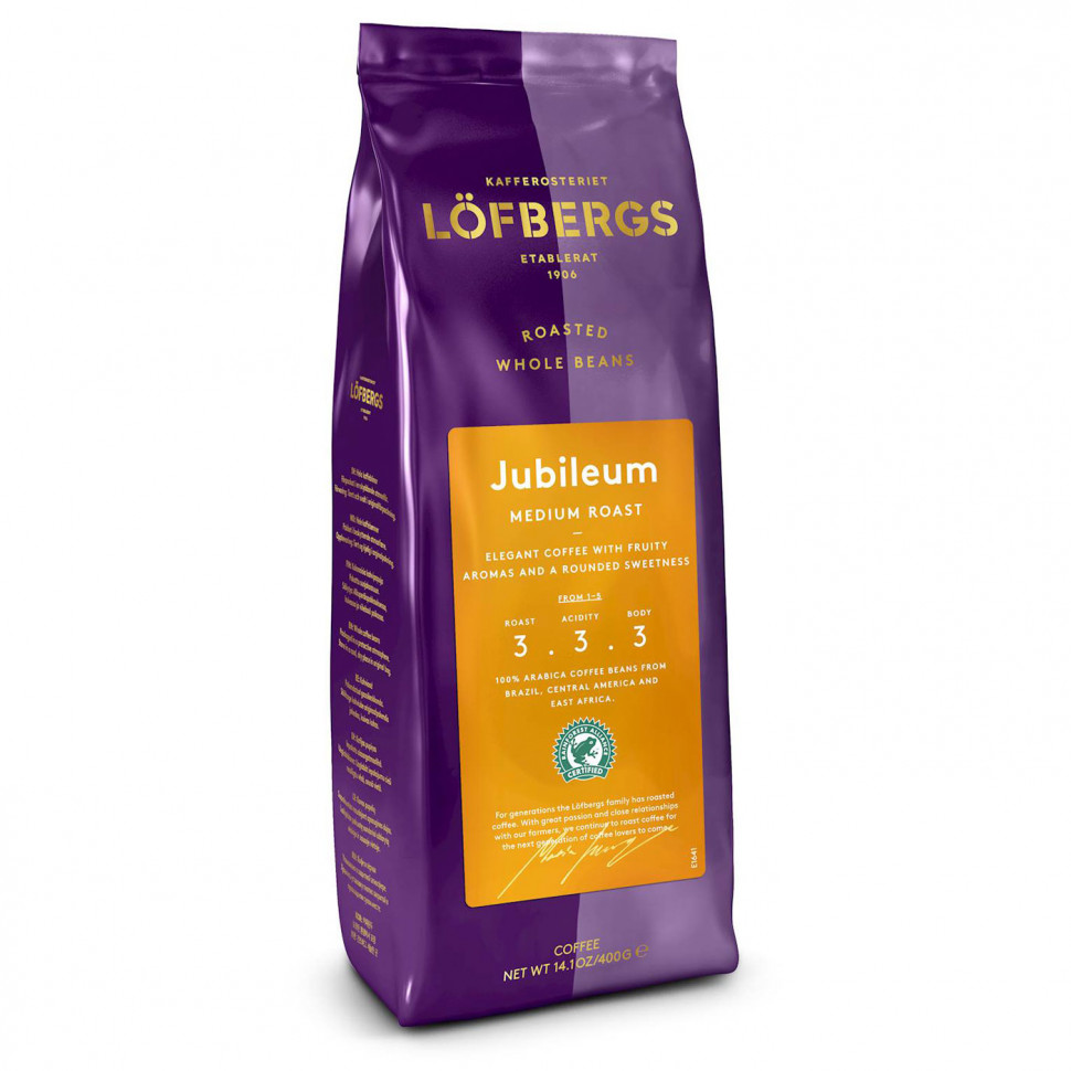 Кофе в зернах Löfbergs Jubileum (Юбилеум), в зернах, 400г